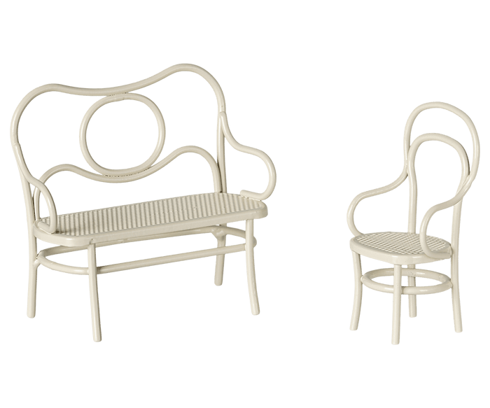 Maileg Cafe Set Mouse Brother and Sister Sized: BACK IN STOCK