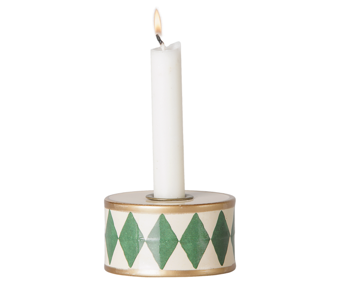 Maileg Candle Holder Drum Green/Off White FW26: PREORDER ONLY DUE OCT