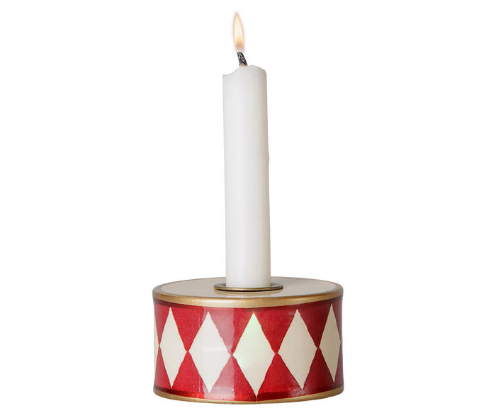 Maileg Candle Holder Drum Off White/Red FW26: PREORDER ONLY DUE OCT