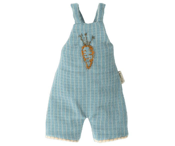 Maileg Overalls Embroidered Carrot Size 2  Spring Summer 22 Expected May PREORDER NOW.