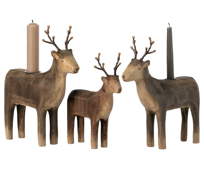 Maileg Christmas Medium Reindeer Candle Ornament AW2023 PREORDER - Ruby & Grace