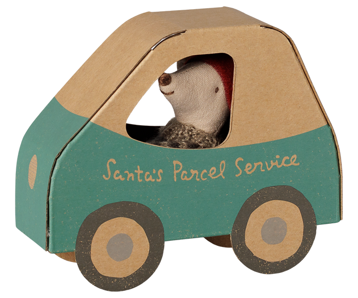 Maileg Christmas Mouse Little Brother In Car FW26 PREORDER ONLY DUE NOV