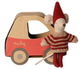 Maileg Christmas Mouse Little Sister In Car FW26 PREORDER ONLY DUE NOV