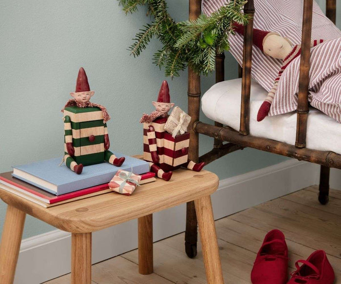 Maileg Christmas Pixy Elf With Drawer Red: LAST CHANCE