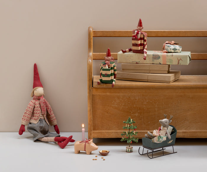 Maileg Christmas Pixy Elf With Drawer Red: LAST CHANCE