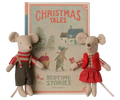 Maileg Christmas Twin Mice Little Sister & Little Brother Bedtime Stories  FW26: NEW ARRIVAL