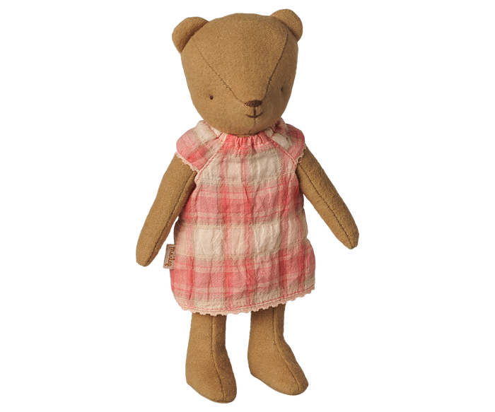 Maileg Coral Dress Teddy Junior FW26: PREORDER ONLY DUE NOV