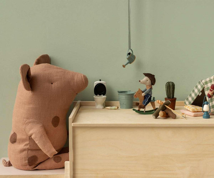Maileg Cowboy Mouse on Rocking Horse Little Brother: BACK IN STOCK