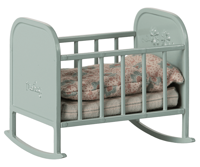 Maileg Cradle My Sized, Blue Cot