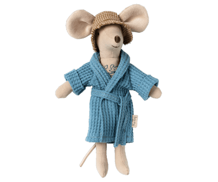 Maileg Bath Robe Dusty Blue Spring Summer 22 Expected Early March PREORDER NOW.