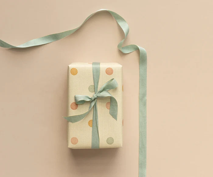 Maileg Dusty Mint Ribbon, W: 13 mm x L: 10 m: BACK IN STOCK