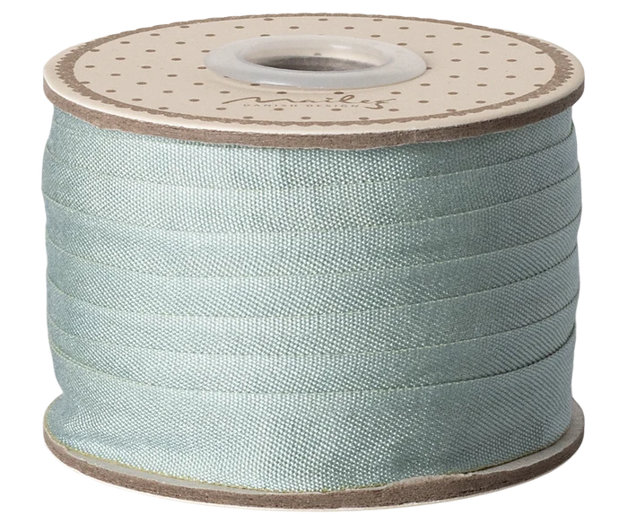 Maileg Dusty Mint Ribbon, W: 13 mm x L: 10 m: BACK IN STOCK