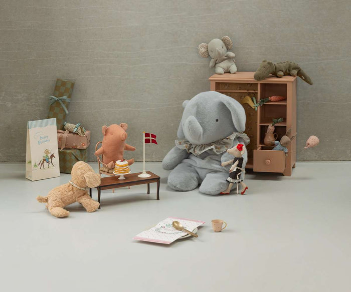 Maileg Elephant Plush Big Blue/Grey: SOLD OUT