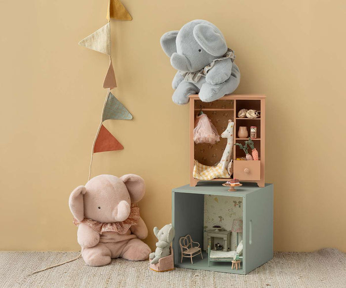 Maileg Elephant Plush Big Blue/Grey: SOLD OUT