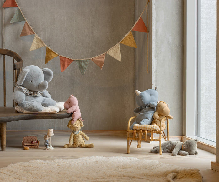 Maileg Elephant Plush Big Blue/Grey: SOLD OUT