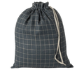 Maileg Fabric Bag Checker Sand/Petrol