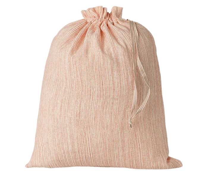 Maileg Fabric Bag Large Stripes Off White/Red