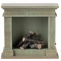 Maileg Fireplace Dusty Green Bunny & Teddy Size: BACK SOON