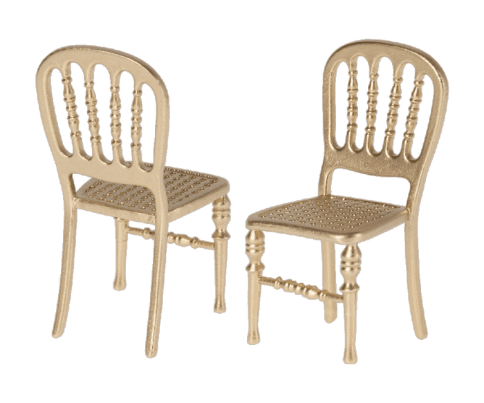 Maileg Gold Dining Chairs Spring Summer 22 Expected Mid June PREORDER NOW.