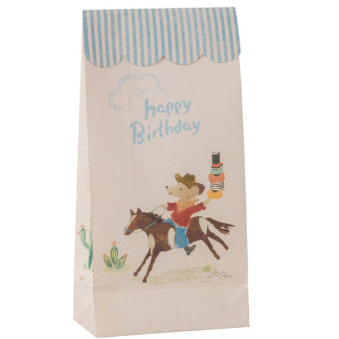 Maileg Happy Birthday Cowboy Gift Bag 12 pcs: NEW ARRIVAL