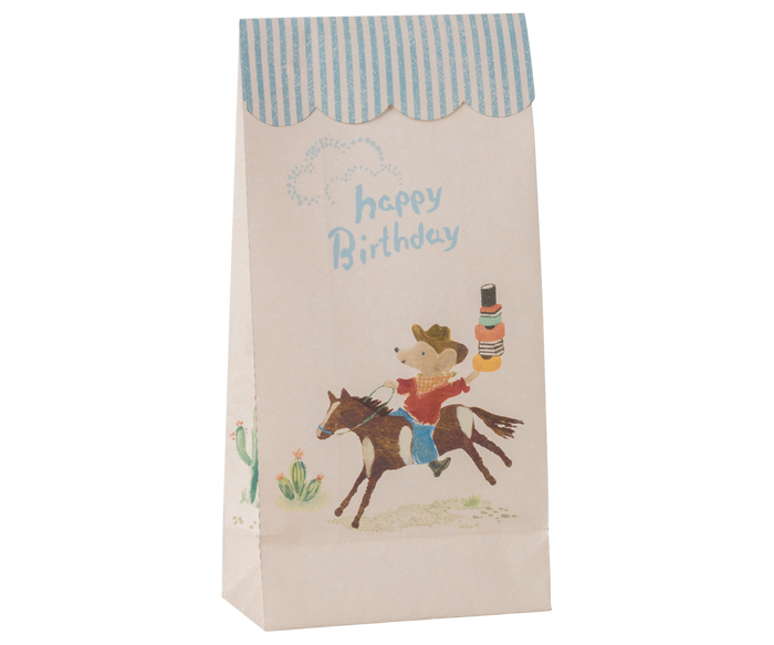 Maileg Happy Birthday Cowboy Gift Bag 12 pcs: NEW ARRIVAL