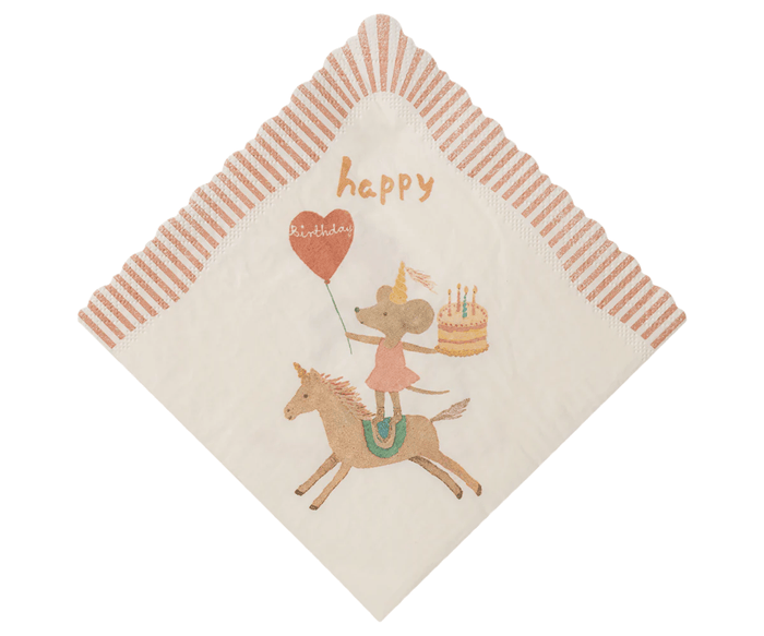 Maileg Happy Birthday Unicorn Napkin