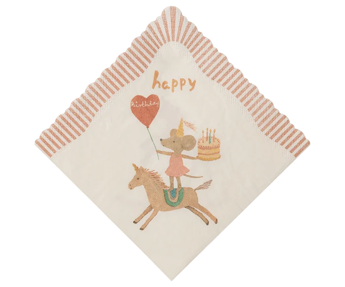 Maileg Happy Birthday Unicorn Napkin