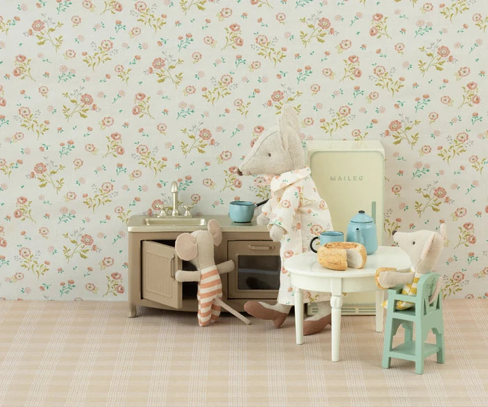 Maileg High Chair for Baby Mice, and My Bunnies Mint:  BACK IN STOCK
