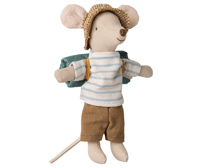 Maileg Hiker Mouse Big Brother Stripes: LAST ONE