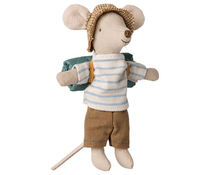 Maileg Hiker Mouse Big Brother Stripes: LAST ONE