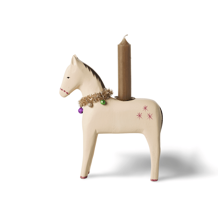 Maileg Horse Wood Candle Holder Large: LAST CHANCE