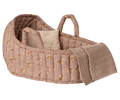 Maileg Large Carry Cot Pink Floral: BACK IN STOCK