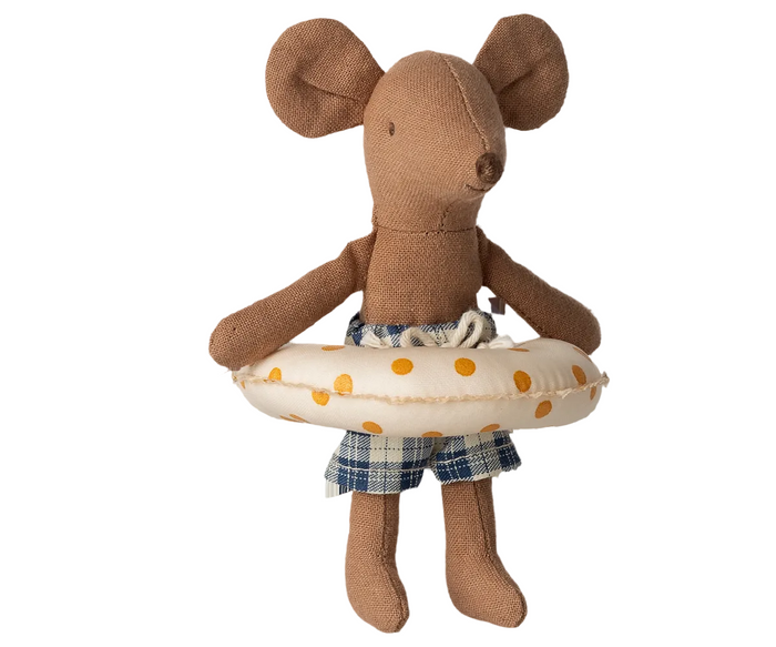 Maileg Little Brother Mouse Beach Mouse With Float: LAST CHANCE