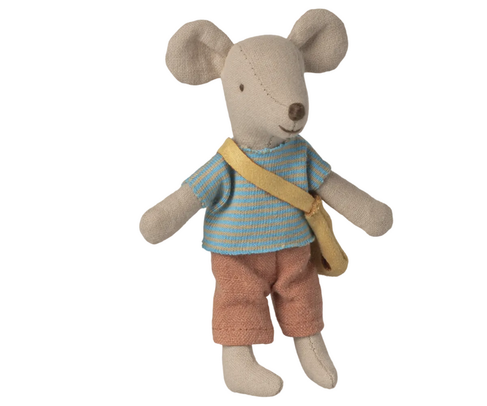 Maileg Little Brother Mouse With Bag SS26 NEW ARRIVAL
