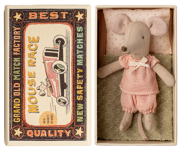 Maileg Little Sister Mouse in Matchbox with Magnets FW25: BACK IN STOCK