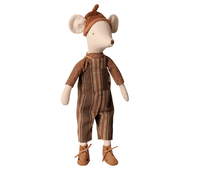 Maileg Medium Christmas Mouse Overall & Sweater FW26 PREORDER ONLY DUE NOV