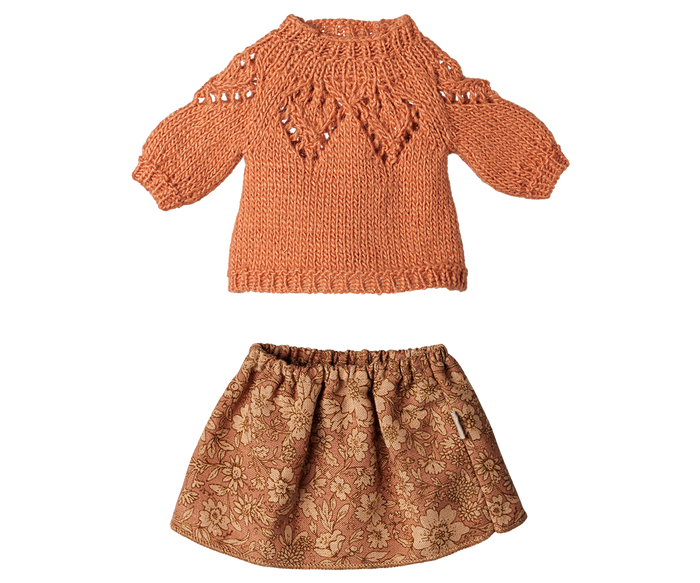 Maileg Medium Mouse Skirt and Sweater FW26 PREORDER ONLY DUE NOV
