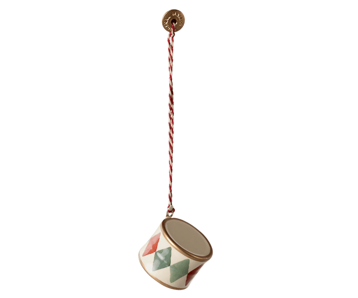 Maileg Metal Drum Ornament Small Classic Green