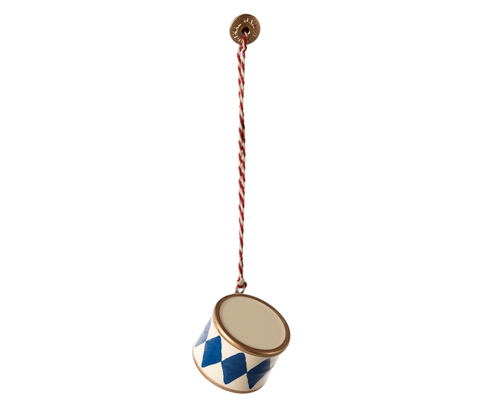 Maileg Metal Drum Ornament Small Dark Blue