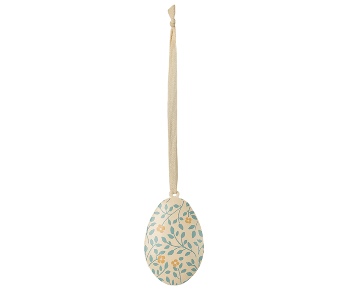 Maileg Metal Easter Ornament Branches Mint with Cream Ribbon