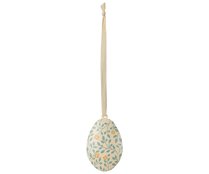 Maileg Metal Easter Ornament Branches Mint with Cream Ribbon