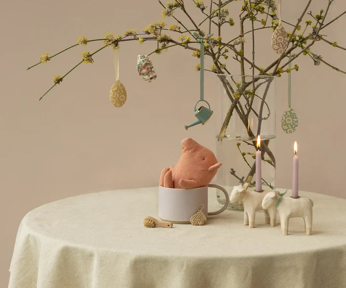 Maileg Metal Lamb Candle Holder Rose