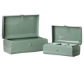 Maileg Metal Storage Suitcase Set With Tray Dark Mint FW26: PREORDER DUE NOV
