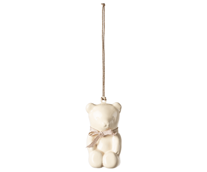 Maileg Metal Teddy Ornament Rose Bow: RETIRED LAST CHANCE