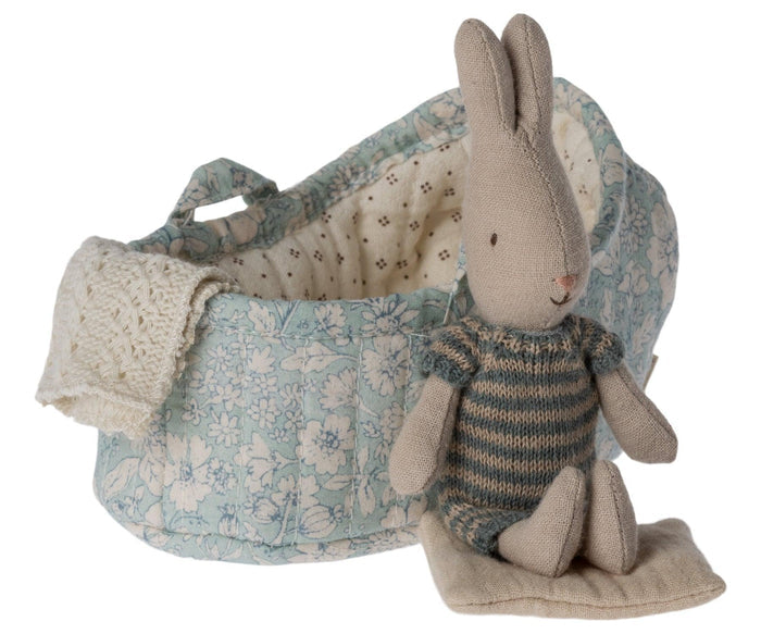 Maileg Micro Bunny Rabbits In Carrycots 3 ASSTD AW2023 PREORDER - Ruby & Grace