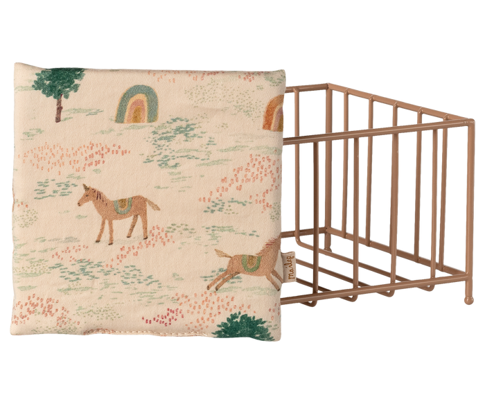 Maileg Micro Playpen For Bunnies and Teddies- Powder SS26: NEW ARRIVAL