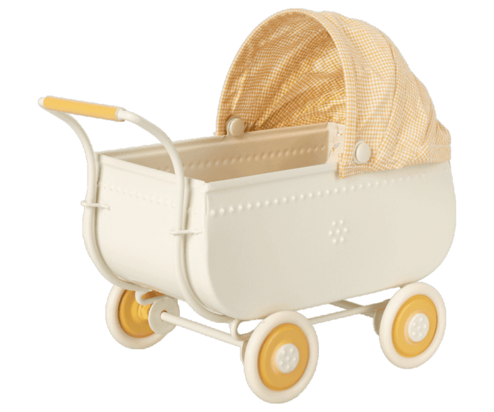 Maileg Micro Pram Yellow Spring Summer 22 Expected Mid March PREORDER NOW.