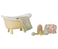 Maileg Mouse Bath Tub Set Yellow FW26: PREORDER ONLY DUE OCT