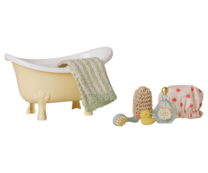 Maileg Mouse Bath Tub Set Yellow FW26: PREORDER ONLY DUE OCT