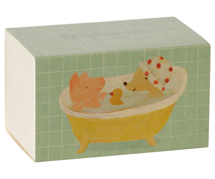 Maileg Mouse Bath Tub Set Yellow FW26: PREORDER ONLY DUE OCT
